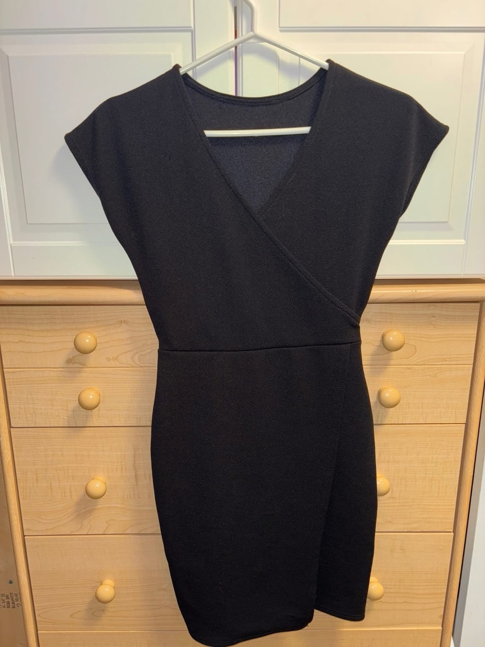 Women’s Black Wrap-Style Dress